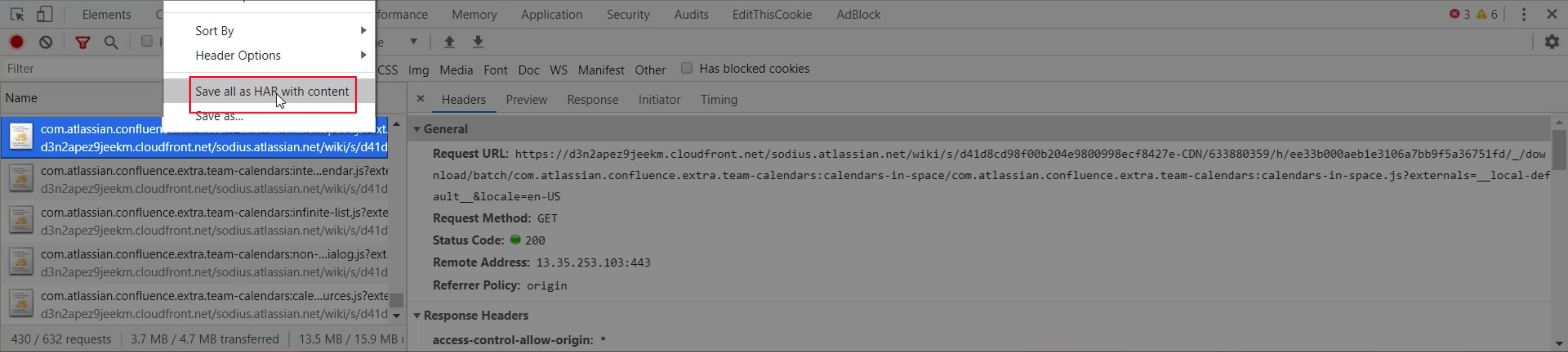 Debugging errors using the browser developer tools